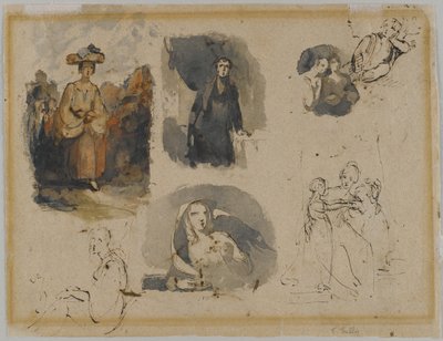 [Untitled] (Seven Figure Studies) by Thomas Sully